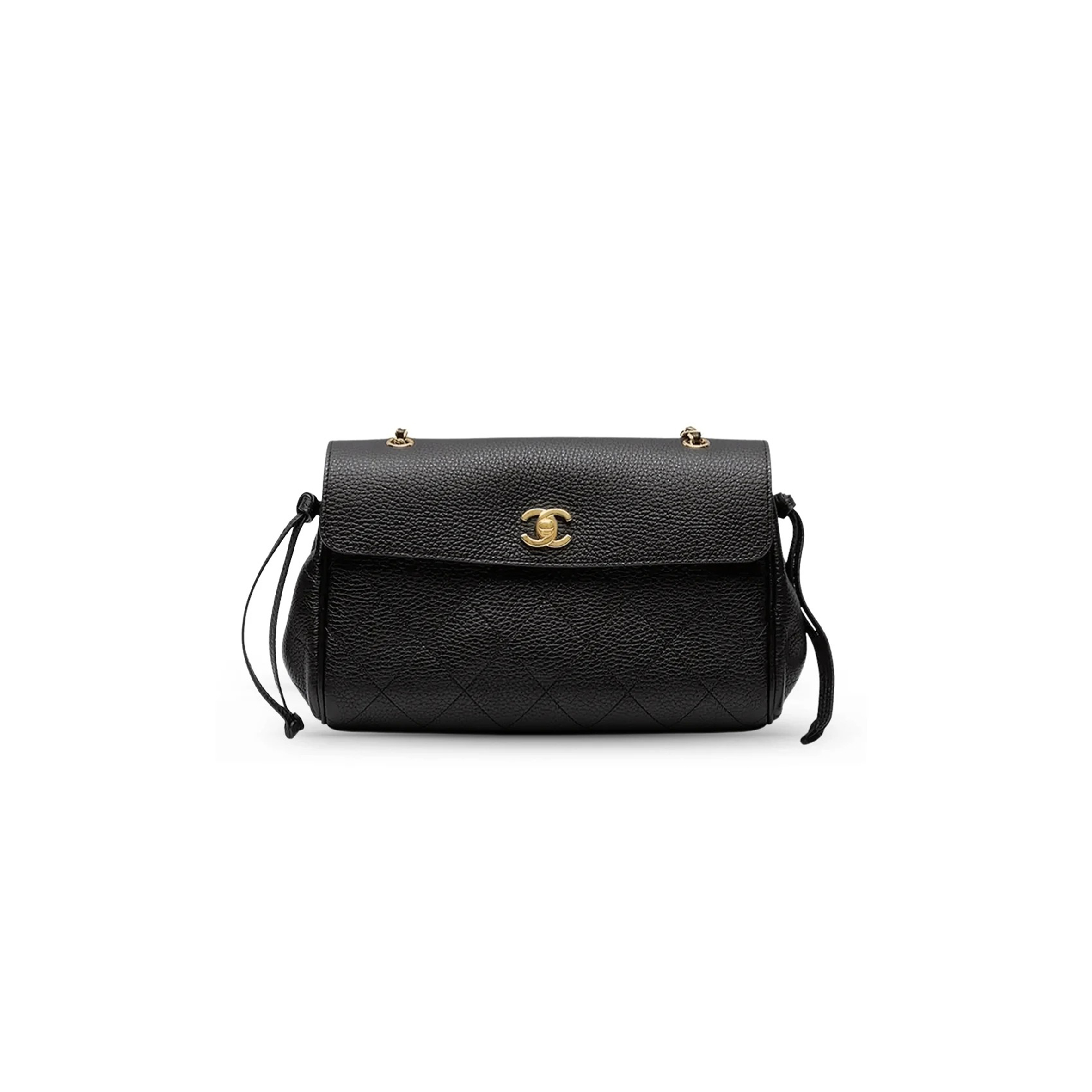 CHANEL MASTER SMALL CHAIN FLAP BAG GRAINED CALFSKIN BLACK (29*16*9.5cm)